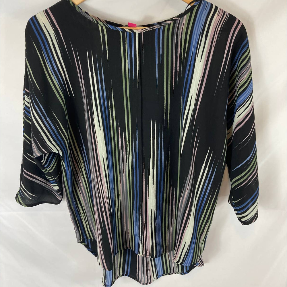 Vince Camuto 3/4 sleeve stripe print blouse size XS
